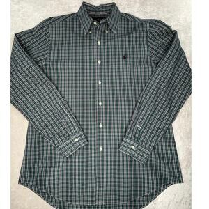 Ralph Lauren Green & Purple Plaid Button-Down Shirt - Size XL
